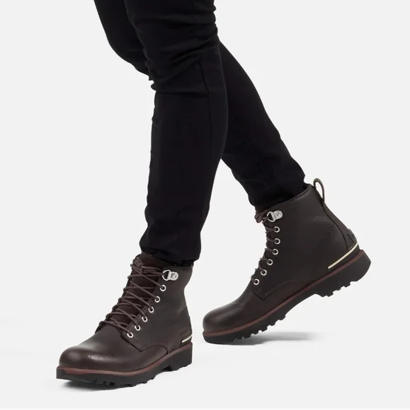 NIB - Sorel Men's Caribou Six Waterproof Boot - Size 12 (Blackened Brown) - Picture 2 of 6